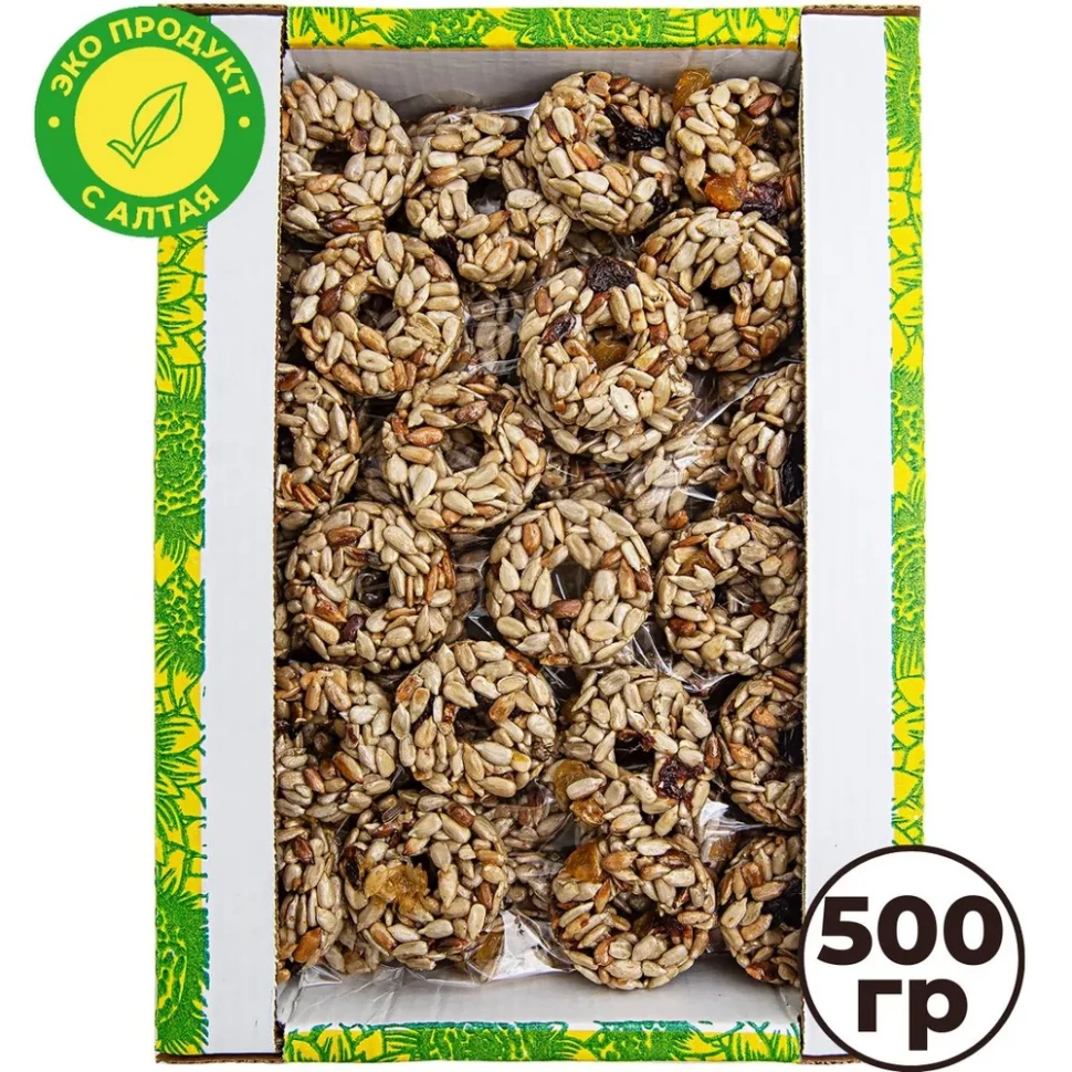  Козинаки из подсолнечника с медом и сухофруктами "Зачетные" 500г в Белебее