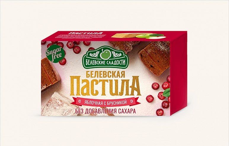  Пастила  200г диетическая с КЛЮКВОЙ, НОВЫЙ ФОРМАТ (4*50г)    в Белебее