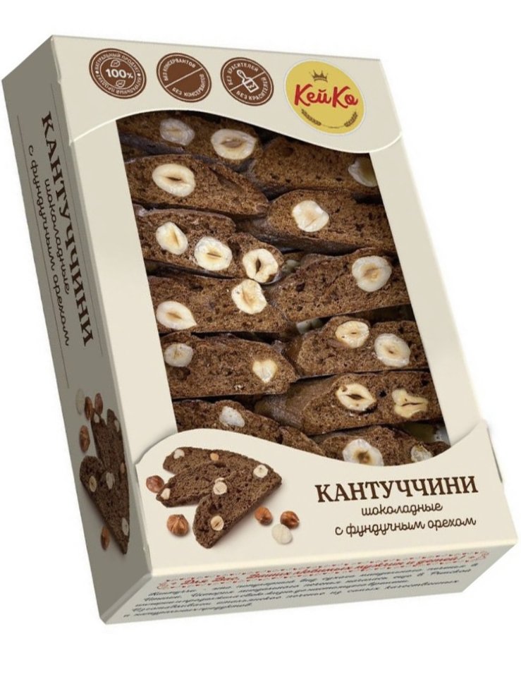  Кей Ко Кантуччини шоколадные с фундучным орехом, 200г  в Белебее