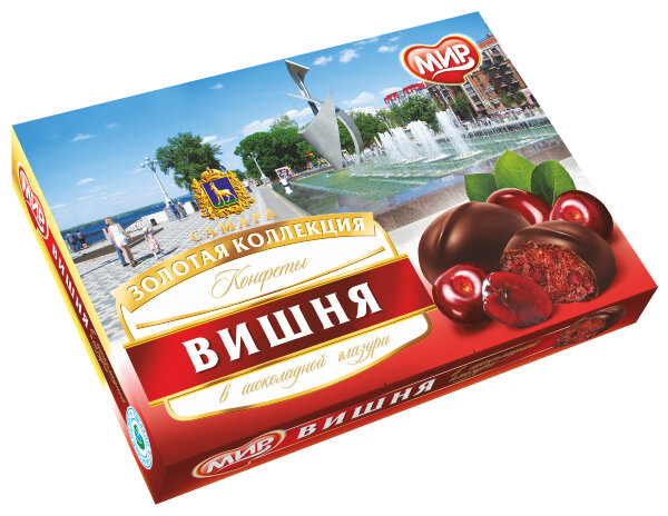 №2 КФ МИР Вишня в шоколадной глазури 160г в Белебее