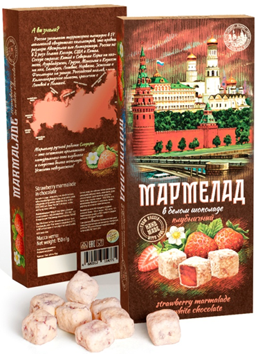 №2 Сладарт Мармелад Клубничный в белом шоколаде, 150г   в Белебее
